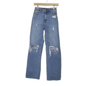 Hollister | Ultra High-Rise Dad Jean Vintage Stretch Distressed Trashed Denim
